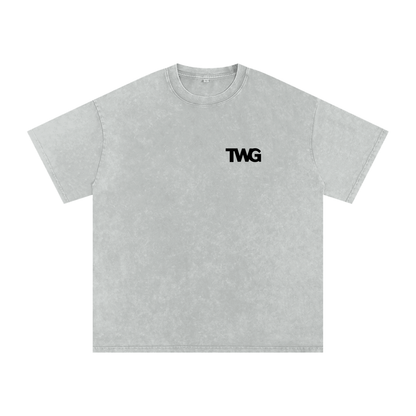 Snow Washed Oversized Cotton T-Shirt