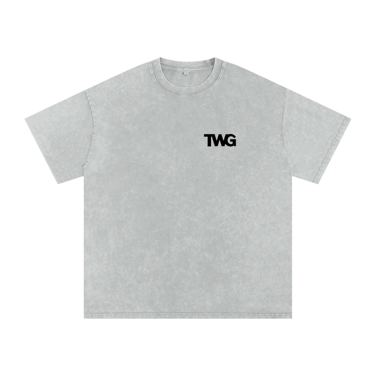 Snow Washed Oversized Cotton T-Shirt