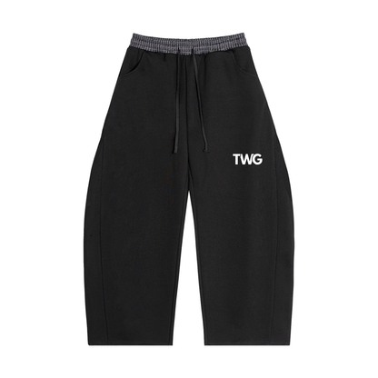 Plaid Waistband Barrel Sweatpants TWG