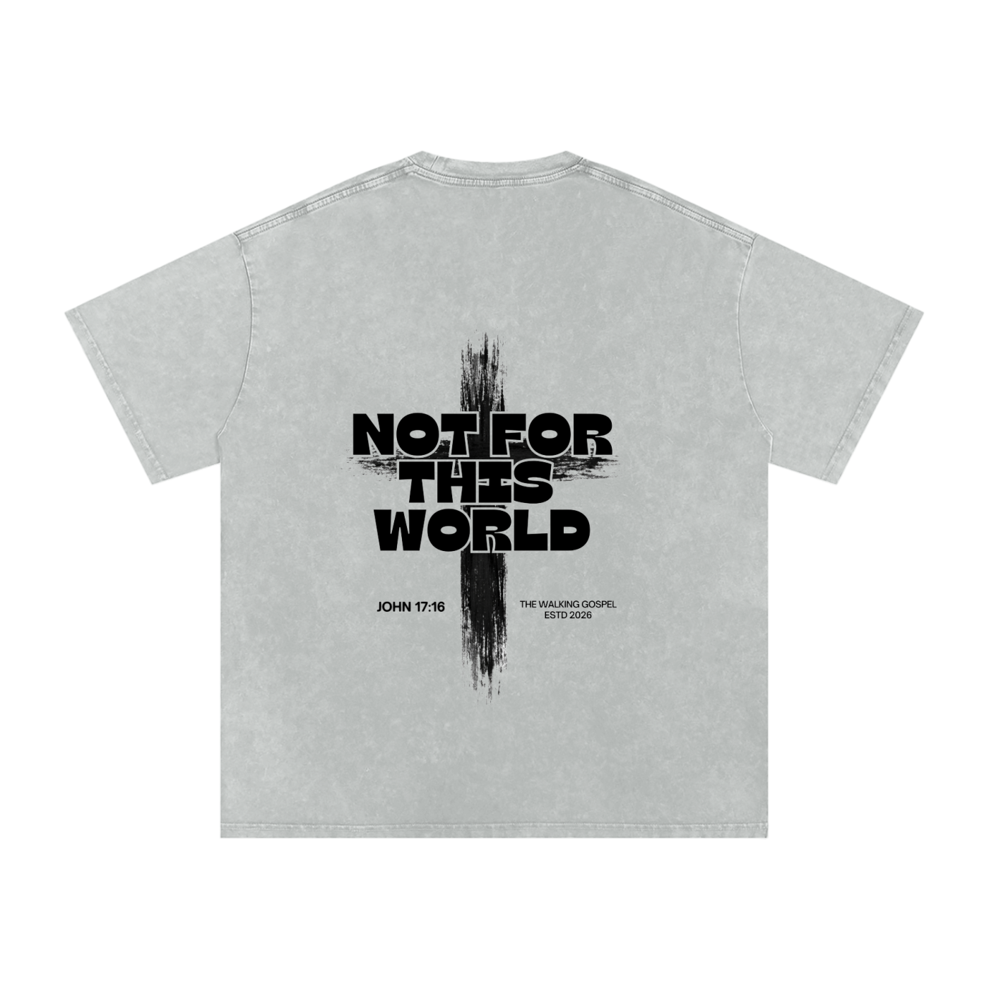 Snow Washed Oversized Cotton T-Shirt