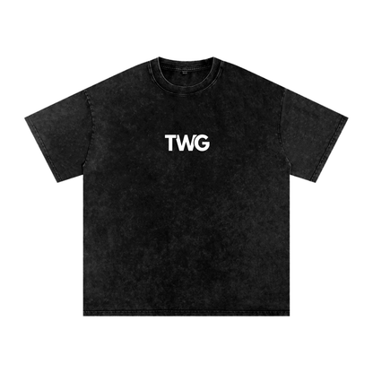 Snow Washed Oversized Cotton T-Shirt